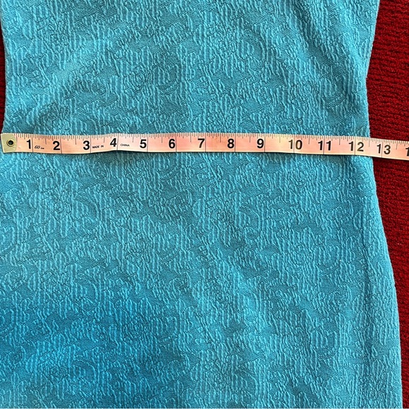 Wild Fable Knit Halter Top Stretchy Bright Blue small Side Slit Mini Dress SzXS - Picture 8 of 12